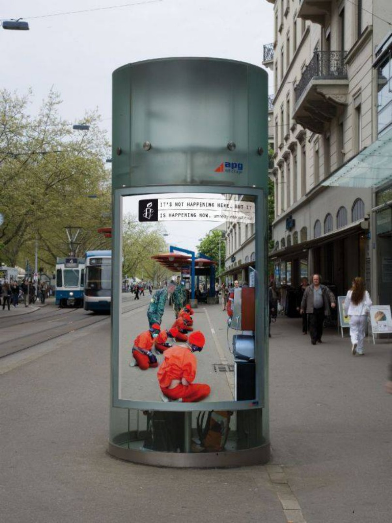 Illustration for article titled Amnesty Ads Create a Portal into Real World Violence